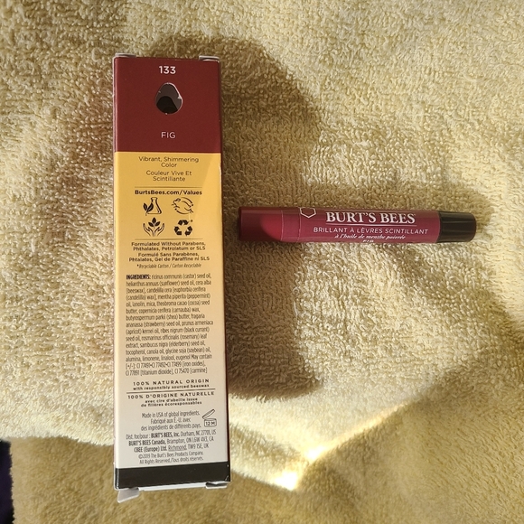Burts Bees Lip Shimmer Color Fig 133 NIB Sealed .09oz/2.55g - Picture 3 of 15